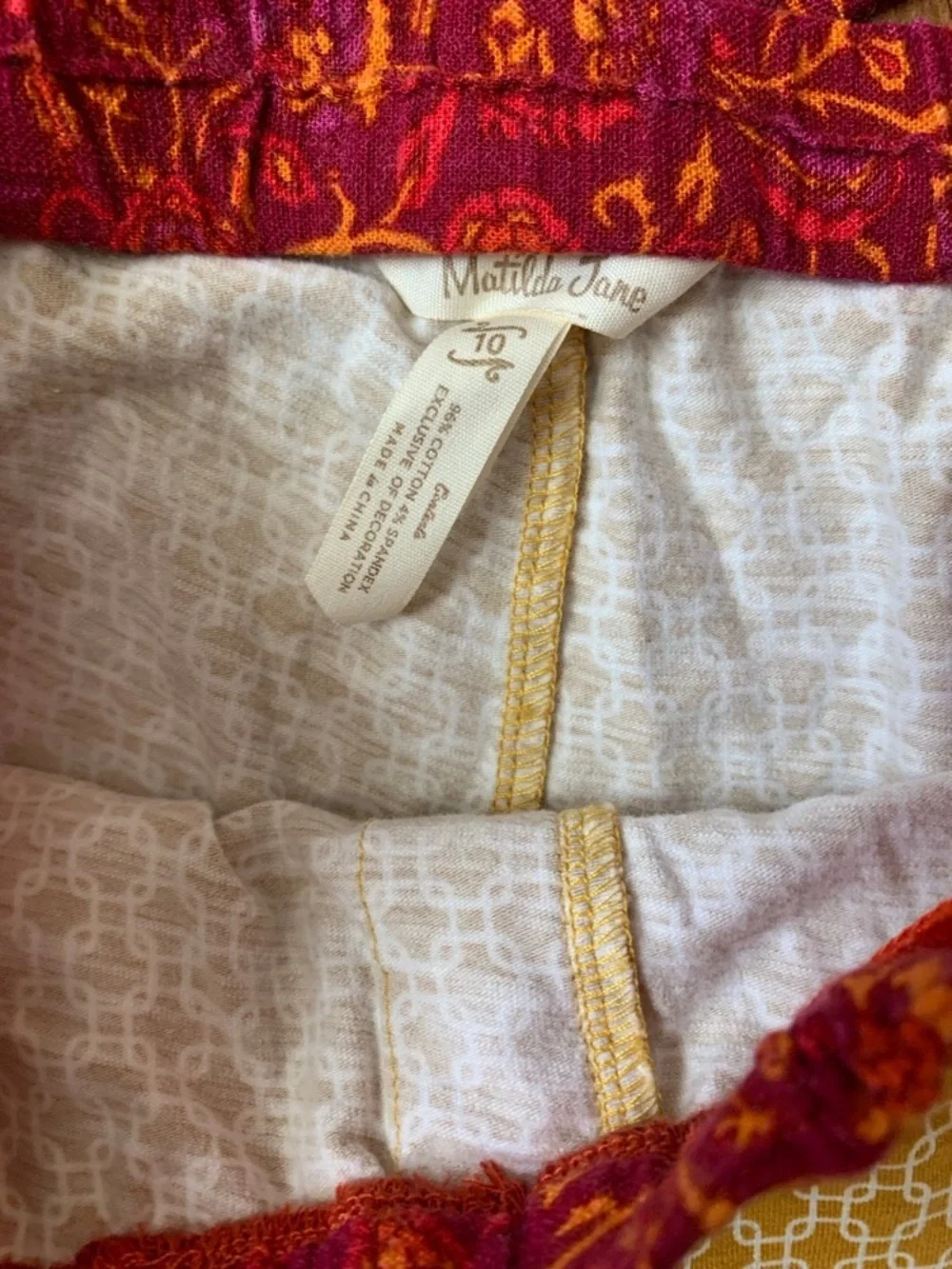 Matilda Jane Beach Bonfire Swing Top And Woodrose Mixed Print Shorts Size 10